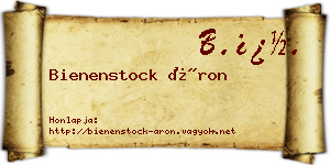 Bienenstock Áron névjegykártya